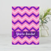 Roze en paarse chevron kaart (Staand voorkant)