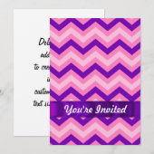 Roze en paarse chevron kaart (Voorkant / Achterkant)
