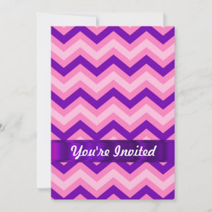 Roze en paarse chevron kaart