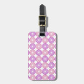 Roze en paarse cirkels bagagelabel (Voorkant verticaal)