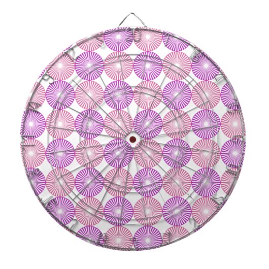 Roze en paarse cirkels dartbord (Voorkant)