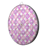 Roze en paarse cirkels dartbord (Voorkant Rechts)