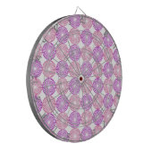 Roze en paarse cirkels dartbord (Voorkant Links)