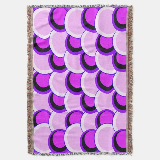 Roze en Paarse cirkels Deken (Voorkant Verticaal)