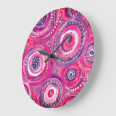 Roze en Paarse cirkels en cirkels Abstract Grote Klok (Hoek)