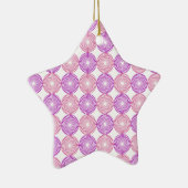 Roze en paarse cirkels keramisch ornament (Rechts)