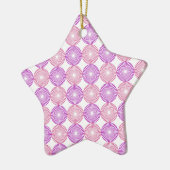 Roze en paarse cirkels keramisch ornament (Links)