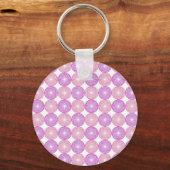 Roze en paarse cirkels sleutelhanger (Voorkant)