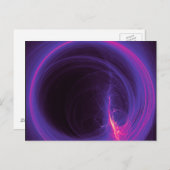 Roze en Paarse cirkelvormig abstract ontwerp Briefkaart (Voorkant / Achterkant)