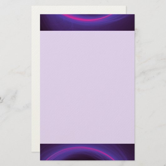 Roze en Paarse cirkelvormig abstract ontwerp Briefpapier (Voorkant / Achterkant)