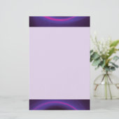 Roze en Paarse cirkelvormig abstract ontwerp Briefpapier (Staand voorkant)