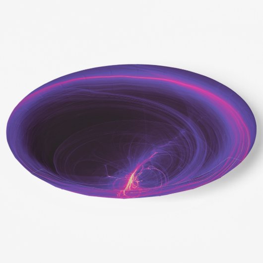 Roze en Paarse cirkelvormig abstract ontwerp Papieren Bordje (Gekanteld)