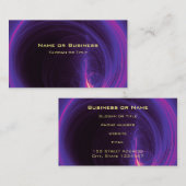 Roze en Paarse cirkelvormig abstract ontwerp Visitekaartje (Voorkant / Achterkant)