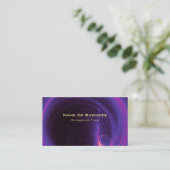 Roze en Paarse cirkelvormig abstract ontwerp Visitekaartje (Staand voorkant)