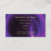 Roze en Paarse cirkelvormig abstract ontwerp Visitekaartje (Achterkant)