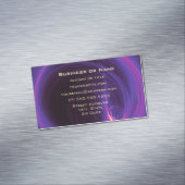 Roze en Paarse cirkelvormig abstract ontwerp Visitekaartje Magneet (Voorbeeld)