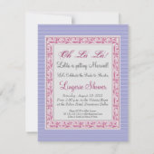 Roze en Paarse Corset  Bachelorette Kaart (Achterkant)