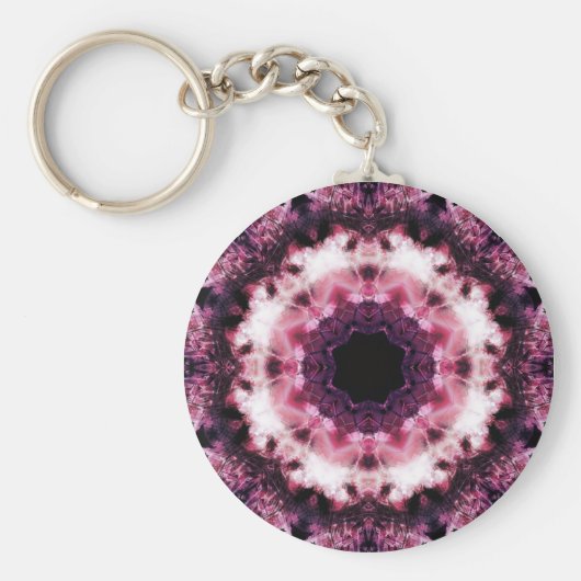 Roze en Paarse Crystal Mandala Sleutelhanger (Voorkant)