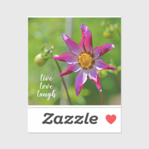 Roze en Paarse Dahlia Motivatie Sticker