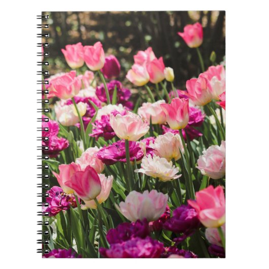 Roze en Paarse Delight Notitieboek (Voorkant)