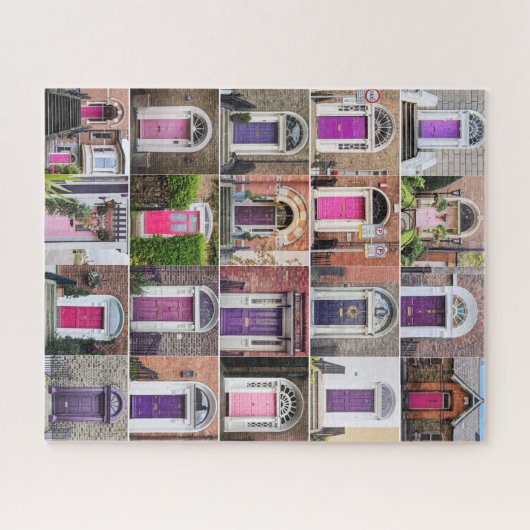 Roze en Paarse deuren van Dublin Legpuzzel (Horizontaal)