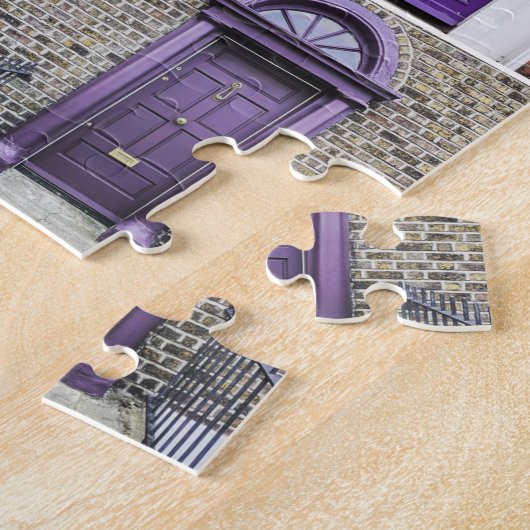 Roze en Paarse deuren van Dublin Legpuzzel (Zijkant)