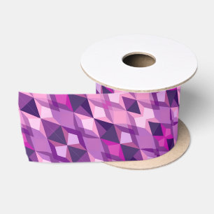 Roze en paarse diamant Geometrische vormen Satijnen Lint