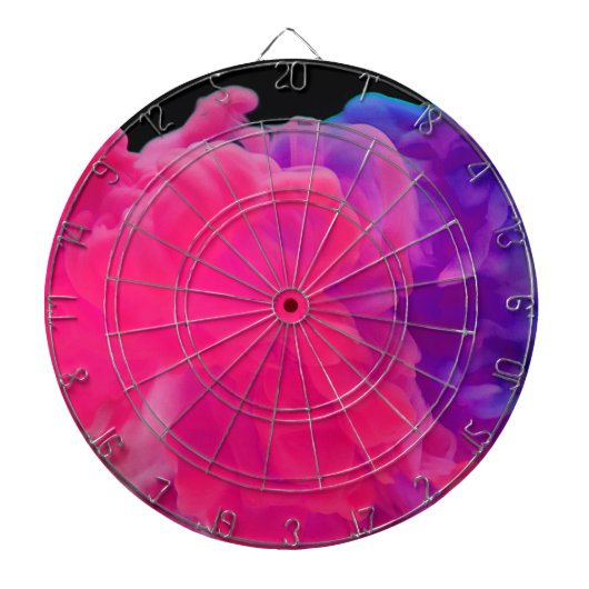 Roze en Paarse digitale rook Dartbord (Voorkant)