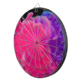 Roze en Paarse digitale rook Dartbord (Voorkant Rechts)
