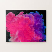 Roze en Paarse digitale rook Legpuzzel (Horizontaal)