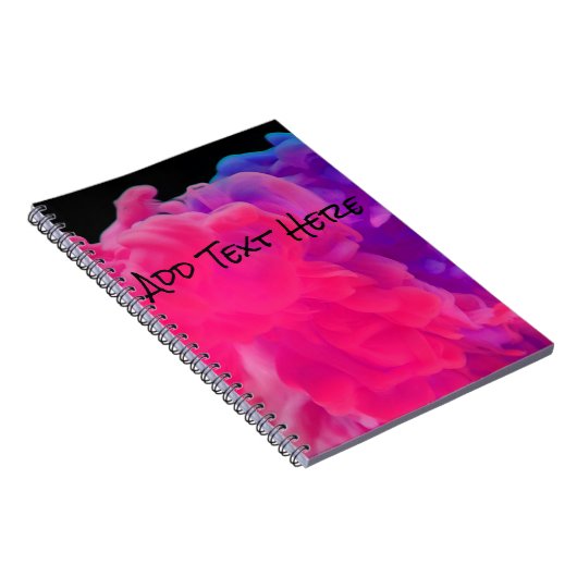 Roze en Paarse digitale rook Notitieboek (Rechterzijde)