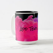 Roze en Paarse digitale rook Tweekleurige Koffiemok (Voorkant links)