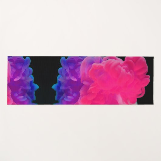 Roze en Paarse digitale rook Yogamat (Voorkant (horizontaal))
