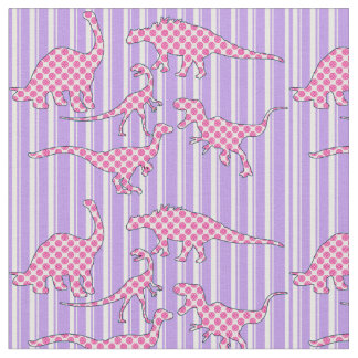 Roze en Paarse Dinosaur Fabric Stof