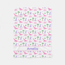 Roze en Paarse dinosaurussen - Meisjes Dinosaur