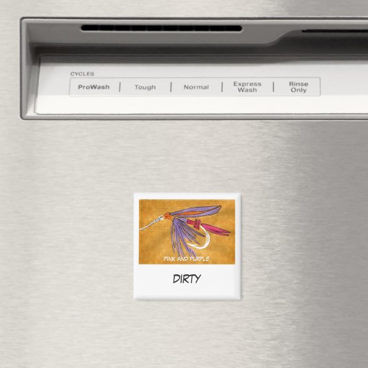 "Roze en Paarse" Dish Washer Status Magnet (Insitu (Vaatwasser))
