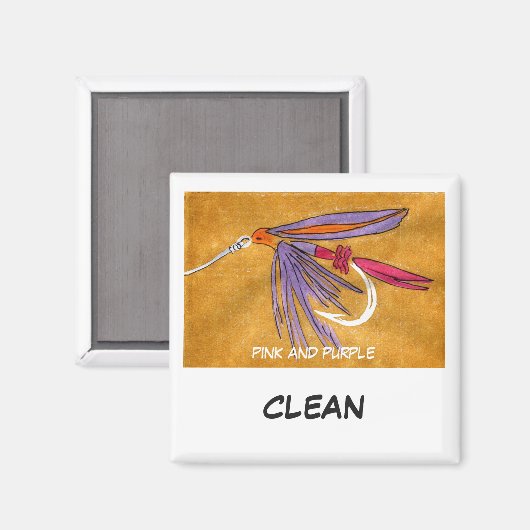 "Roze en Paarse" Dish Washer Status Magnet (Voorkant / Achterkant)