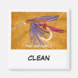 "Roze en Paarse" Dish Washer Status Magnet