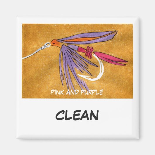 "Roze en Paarse" Dish Washer Status Magnet (Voorkant)