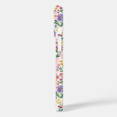 Roze en paarse Ditsy-bloemen Monogram Case-Mate iPhone Case (Achterkant / Links)