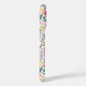 Roze en paarse Ditsy-bloemen Monogram Case-Mate iPhone Case (Achterkant / Rechts)