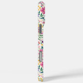 Roze en Paarse Ditsy Bloemen Monogram Case-Mate iPhone Case (Achterkant / Rechts)
