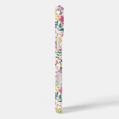 Roze en paarse Ditsy-bloemen Monogram Case-Mate iPhone Case (Achterkant / Rechts)