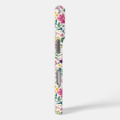 Roze en paarse Ditsy-bloemen Monogram Case-Mate iPhone Case (Achterkant / Rechts)