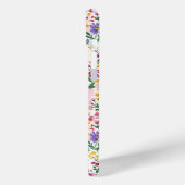 Roze en paarse Ditsy-bloemen Monogram Case-Mate iPhone Case (Achterkant / Links)