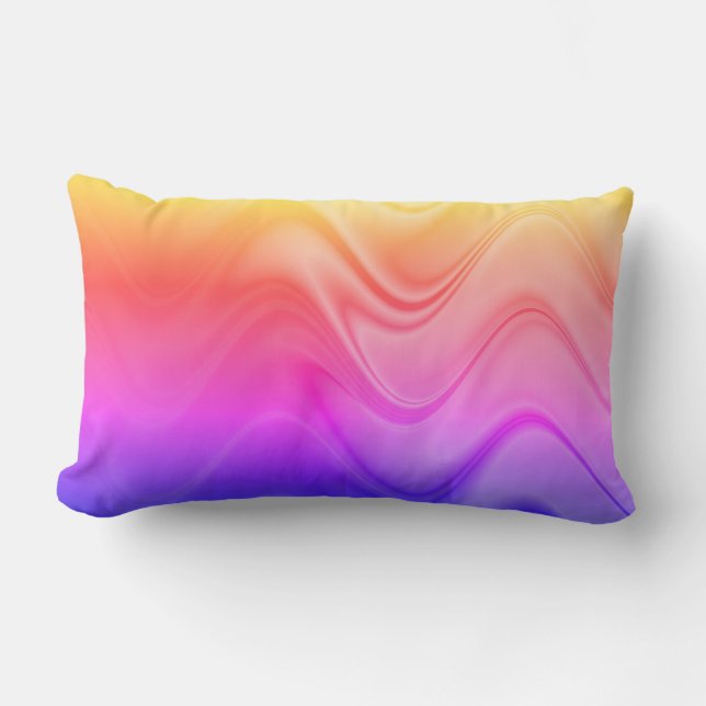 Roze en Paarse draai printlumbar Pillow Kussen (Voorkant)