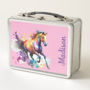 Roze en Paarse Dravende Paard Custom