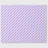 Roze en Paarse Dreidels Hanukkah Cadeaupapier (Vlak)