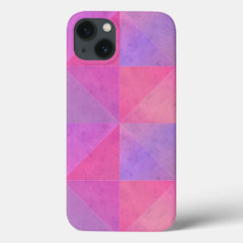 Roze en Paarse Driehoeken Watercolor Kunst Case-Mate iPhone Case
