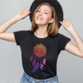 roze en paarse droomcatcher boho t-shirt